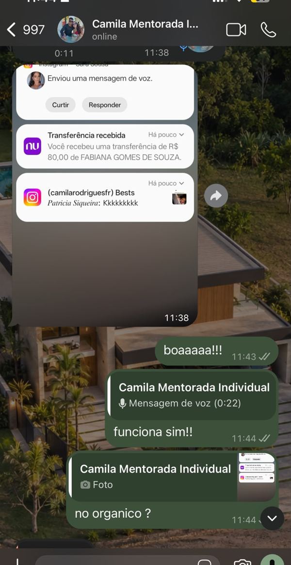 Aluna Camila: funciona sim